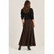 Falda lisa midi mujer