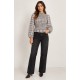 Blusa frunces manga larga mujer