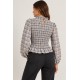 Blusa frunces manga larga mujer