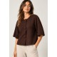 Chaqueta punto botones mujer