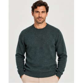 Jersey punto cuello caja hombre