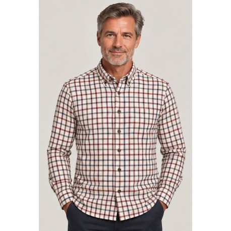 Camisa manga larga hombre cuadros viyela