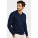 Jersey punto cuello pico hombre