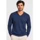 Jersey punto cuello pico hombre
