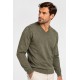 Jersey punto cuello pico hombre