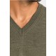Jersey punto cuello pico hombre