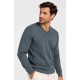 Jersey punto cuello pico hombre