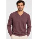 Jersey punto cuello pico hombre