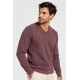 Jersey punto cuello pico hombre