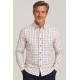 Camisa cuadros blanca hombre