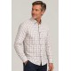 Camisa cuadros blanca hombre