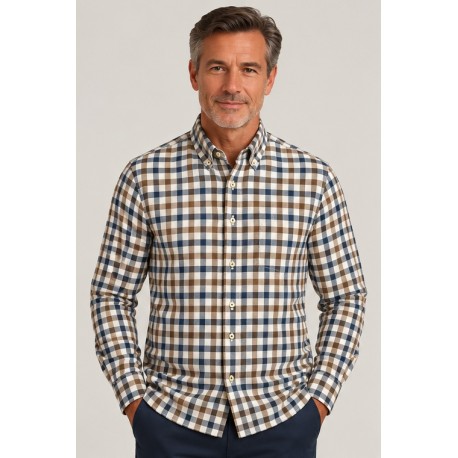 Camisa viyela hombre