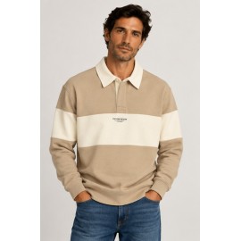 Sudadera polo franja Tiffosi hombre