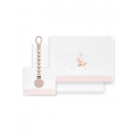 Triptico cuna+broche coralina Oso