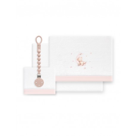 Triptico cuna+broche coralina Oso