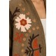 Kimono mujer pana bordado