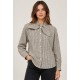 Blusa cuadros lazo mujer