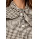 Blusa cuadros lazo mujer