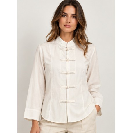 Blusa cuello mao mujer