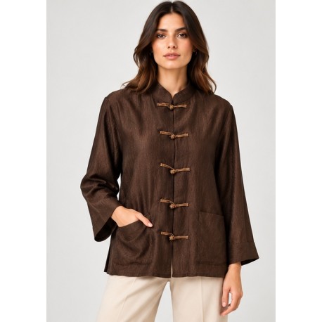 Kimono de mujer con cierre oriental