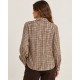 Blusas y Camisas	 Blusa lazo cuadros mujer