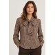 Blusas y Camisas	 Blusa lazo cuadros mujer
