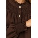 Blusa frunces mujer manga larga