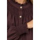 Blusa frunces mujer manga larga