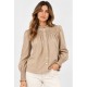 Blusa frunces mujer manga larga
