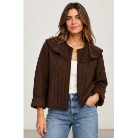 Chaqueta acolchada mujer cuello
