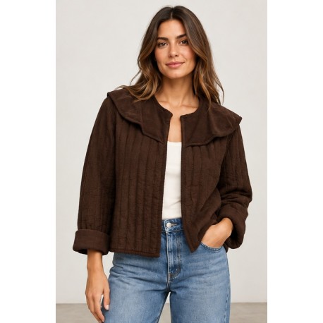 Chaqueta acolchada mujer cuello
