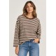 Camiseta rayas manga larga mujer