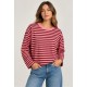 Camiseta rayas manga larga mujer