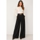 Pantalón ancho+cinturón mujer
