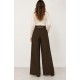 Pantalón ancho+cinturón mujer