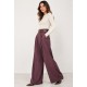 Pantalón ancho+cinturón mujer
