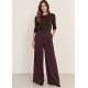Pantalón ancho pinzas mujer