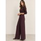 Pantalón ancho pinzas mujer