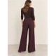 Pantalón ancho pinzas mujer
