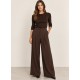 Pantalón ancho pinzas mujer