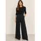 Pantalón ancho pinzas mujer