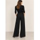 Pantalón ancho pinzas mujer