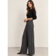 Pantalón ancho pinzas mujer