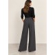 Pantalón ancho pinzas mujer