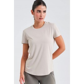 Camiseta deportiva beige RDM mujer
