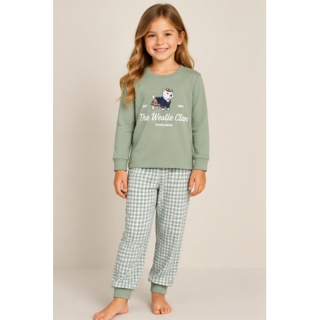 Pijama niña "Perro" cuadros vichy