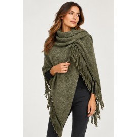Poncho punto mujer
