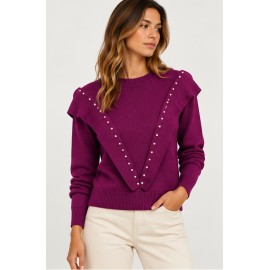 Jersey volante tachuelas mujer