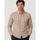 Camisa manga larga cuadros color hombre