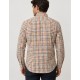 Camisa manga larga cuadros color hombre